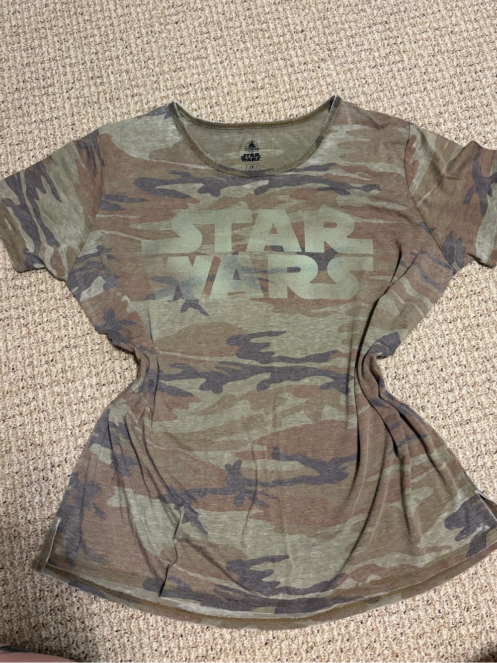 Disney Star Wars Olive Brown Camo Tee